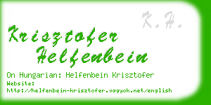 krisztofer helfenbein business card